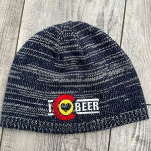 Knit I Love CO Beer hat